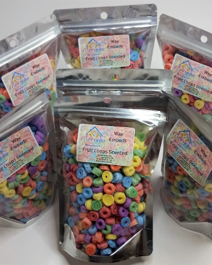 Fruit Loops Shaped and Scented Wax Embeds Wax Melt
