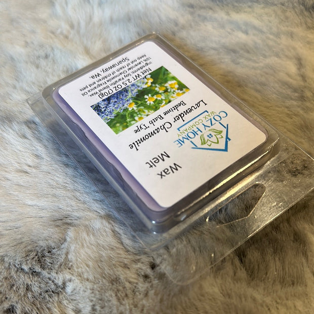 Lavender Chamomile Bedtime Bath Type 2.5 oz Wax Melt