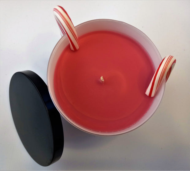 Candy Cane Candle 8oz with Lid and Gift Box
