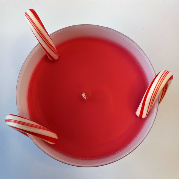 Candy Cane Candle 8oz with Lid and Gift Box